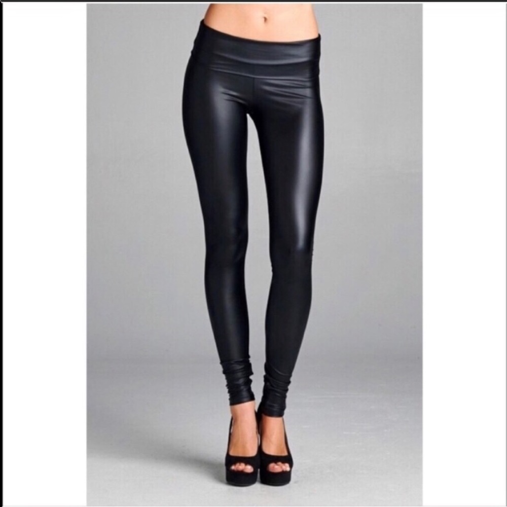 High waist faux leather tummy control - Picture 5 of 5